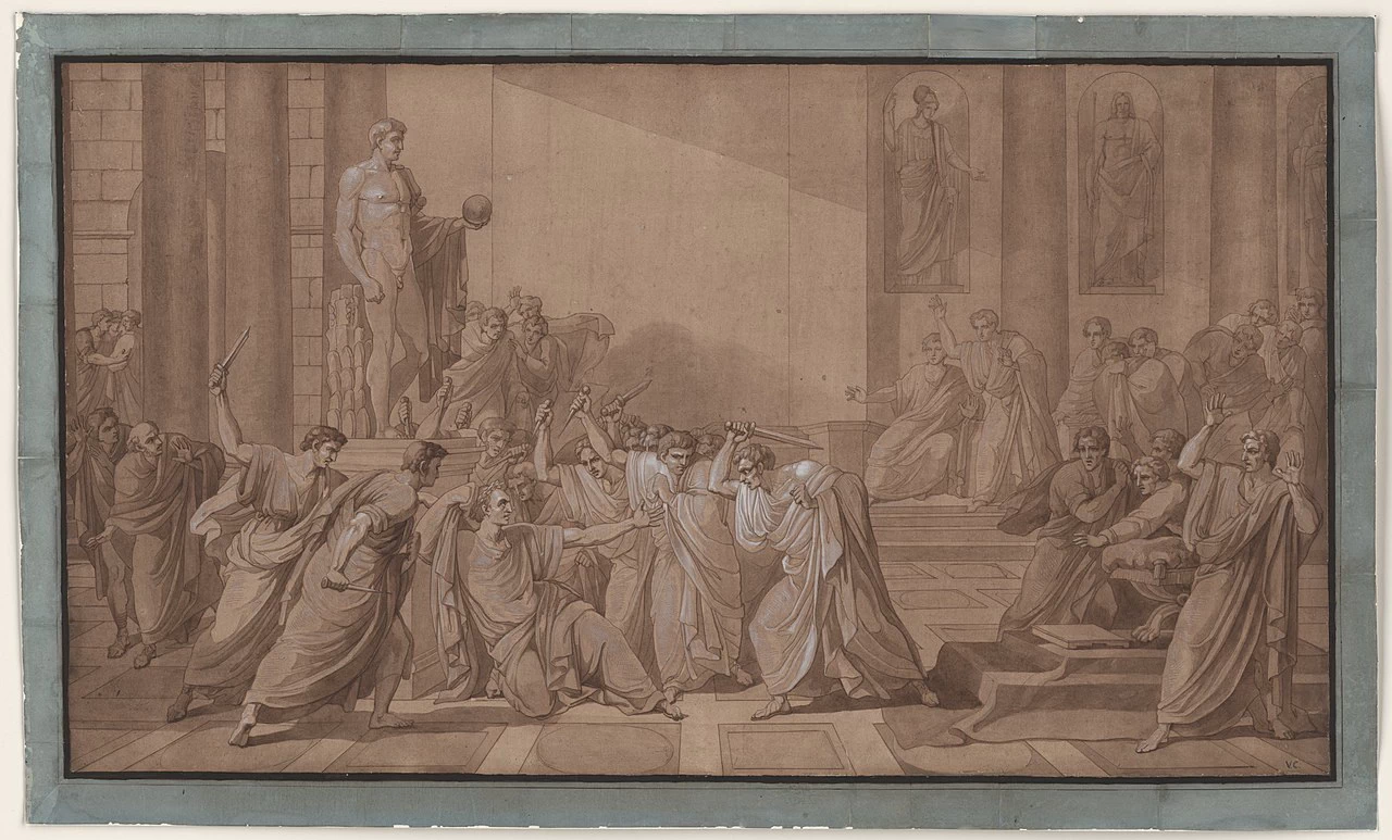 La morte di Giulio Cesare - disegno